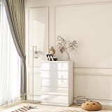 Panana Modern High Gloss Chest of Drawers 5 Drawers White Eco Friendly Brand New view 4