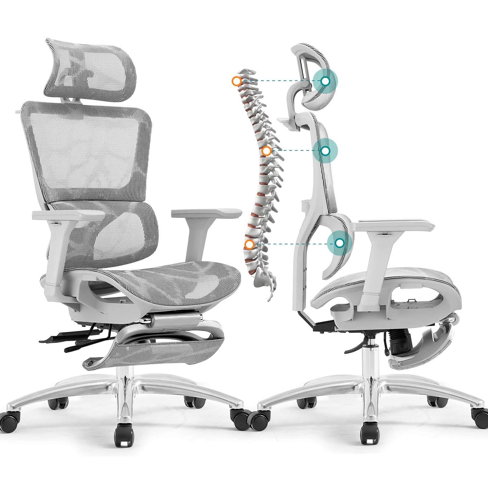 Ferral Ergonomic Office Chair, High Back Home Office Desk Chair with ...