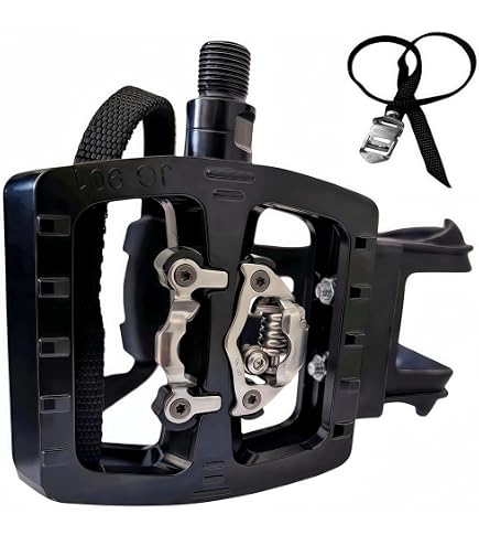 Amazon.com : SPD Bike Pedals with Toe Clip Straps Cage Compatible