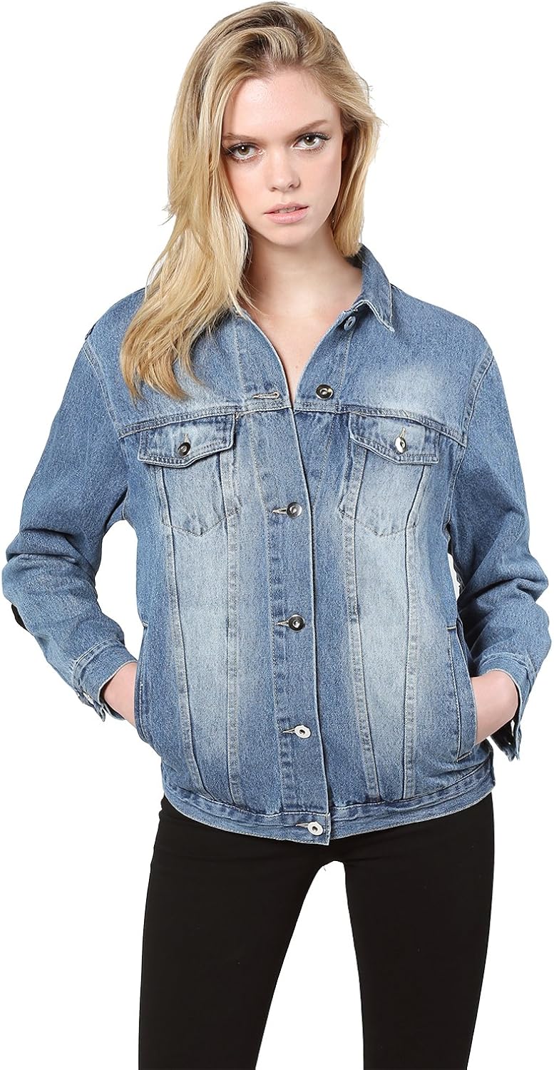 destroyed long denim jacket