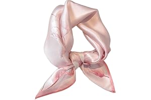 Onllh 100% Mulberry Silk Scarf for Women Hair Lightweight Square Neckerchief Wrap For Head Scarves 21"