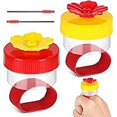 Hummingbird Ring Feeders, 2 Pcs Hand Held Hummingbird Feeders with Cleaning Brush, Hand Feed Bird Feeder for Window Outdoors