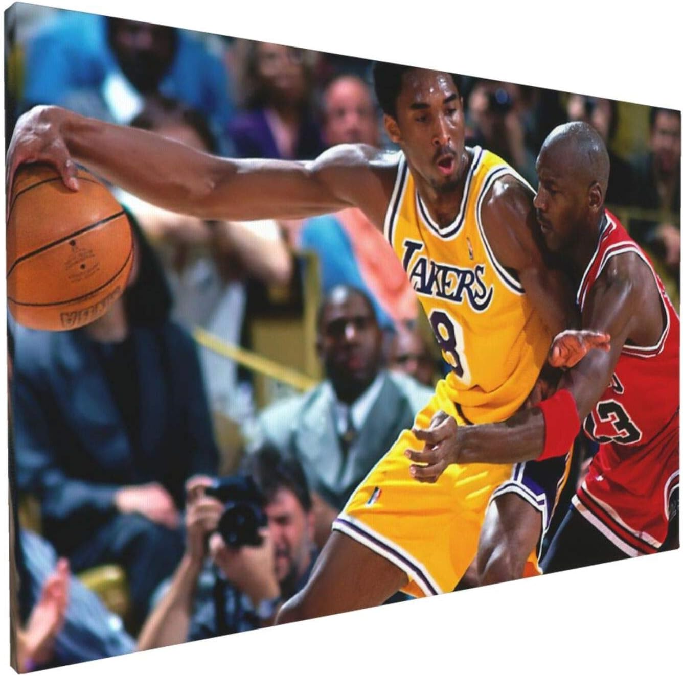 Legends Star K-obe B-ryant Vs M-ichael J-ordan Classic Matchup Posters HD Prints on Canvas Artwork Modern Home Decor Wall Art Painting Picture Stretched Ready to Hang, 12*18 inch