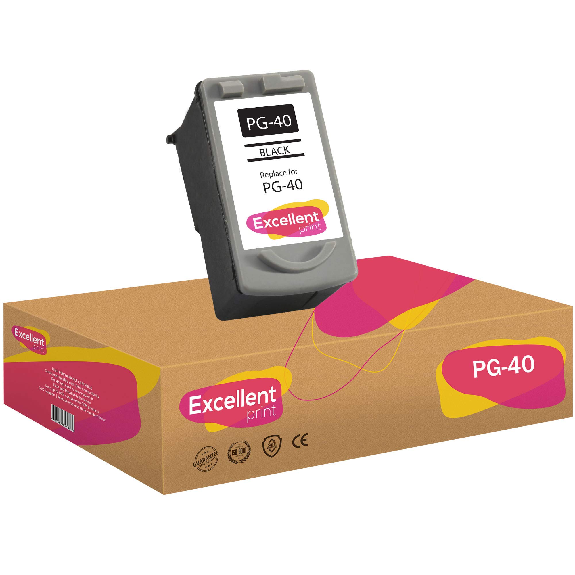 Excellent Print PG-40 Compatible Ink Cartridges for Canon Pixma MP470 MX300 iP1600 iP1800