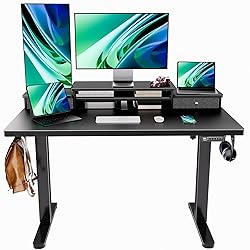 Marsail Monitor Standing Desk with Storage, 48