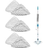 Steam Mop Pads for Bissell Poweredge Lift-Off Powerforce Washable Triangle Steam Replacement Pads 2078 2165 20781 1544Z Reusable (3 Soft + 3 Scrubby)