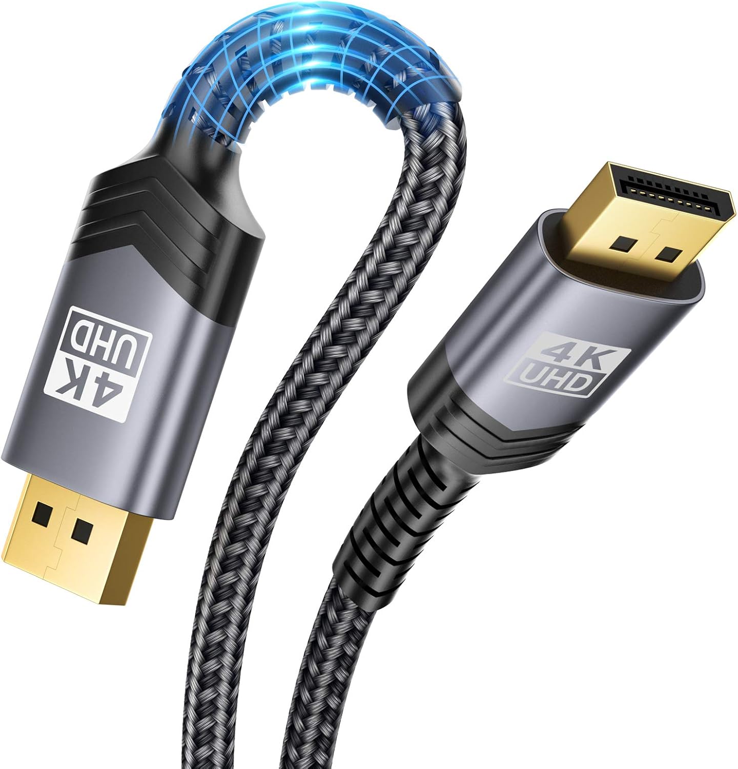 DisplayPort Cable 3M, JSAUX DP Cable (4K@60Hz,2K@165Hz,2K@144Hz)