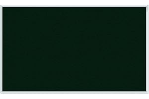 Ghent Ebony Vinyl Bulletin Board, 48.5" x 60.5", Aluminum Frame, Made in The USA