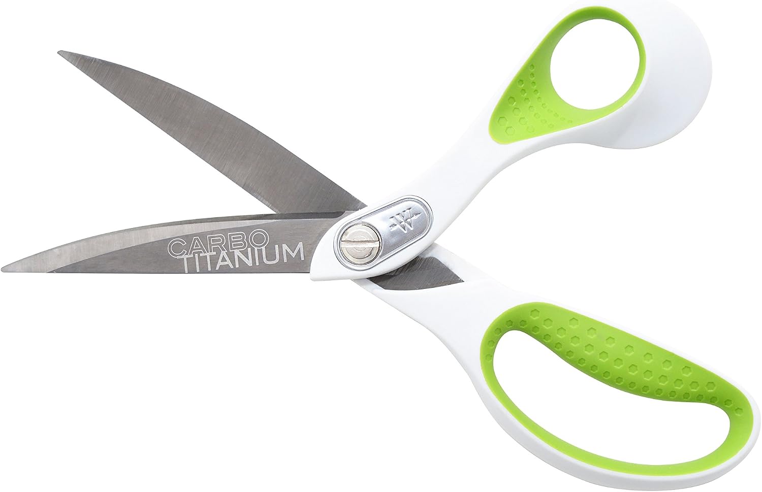 Westcott E-16445 00 9-Inch Heavy Duty Carbo Titanium Bent Scissor, 23,8 cm, White / Green - Image 4