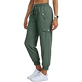 MoFiz Women's Outdoor Cargo Pants Lightweight Joggers Elastic Waist Athletic Hiking Sweatpants Casual Travel Pant with Pocket