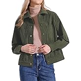 Allegra K Corduroy Jacket for Women Casual Long Sleeve Fall Outerwear Button Down Shacket Jackets