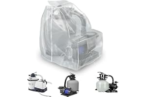 IndigoTempest9 Sand Filter Pump Cover for INTEX Krystal Clear Sand Filter Pump, Above Ground Pool Pump Cover, Sand Pool Filters Cover, Semi Transparent Frosted PVC