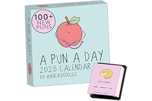 rockdoodles 2025 Punny Daily Desk Calendar| Funny Calendar 2025 Day to Day for Home or Office, Daily Calendar 2025 Page a Day, Dad Joke Calendar with Tear Off Pages and Daily Puns (2025 Calendar)