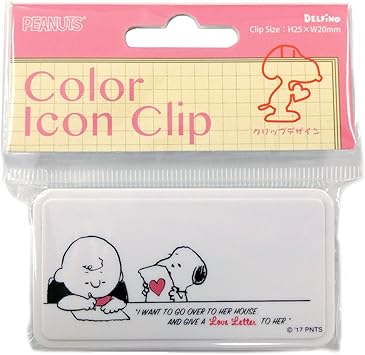 Amazon デルフィーノ カラーアイコンクリップ スヌーピー ハート P クリップ リング 文房具 オフィス用品
