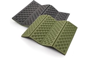 AceCamp 3940 Portable Lightweight Mini Waterproof Folding Mat, Foam Sitting Pad for Outdoor Activities, Foldable Kneeling and Seat Cushion for Comfort, Red