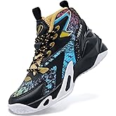 VITUOFLY Kids Basketball Shoes Boys Air Cushion Sneakers Girls Mid Top School Hoops Shoes Non-Slip Outdoor Sports Running Gym Comfortable Durable Little Kid/Big Kid