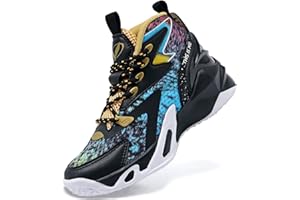 VITUOFLY Kids Basketball Shoes Boys Air Cushion Sneakers Girls Mid Top School Hoops Shoes Non-Slip Outdoor Sports Running Gym Comfortable Durable Little Kid/Big Kid