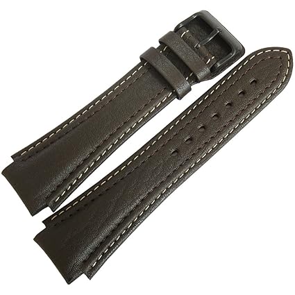 Pilot 20mm Long Brown Leather PVD Buckle German Watch Strap