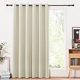 PONY DANCE 80x84 inch Door Curtain Thermal Insulated Blackout Panel Beige