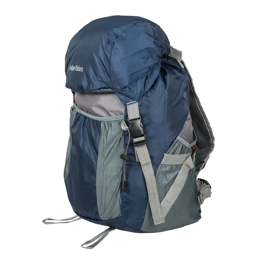 indian riders light weight foldable rucksack bag irrb-016 navy blue & grey 19"