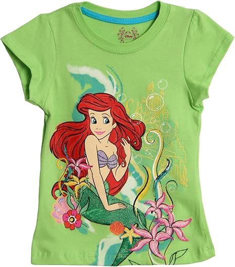 Amazon Co Jp ディズニー Disney プリンセス 半袖 Tシャツ 黄緑 アリエル 100cm 105cm 4歳 4t 服 ファッション小物