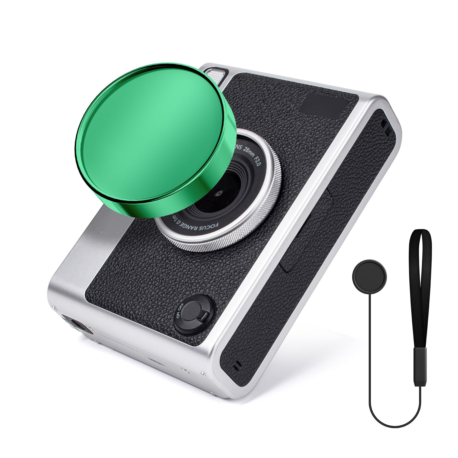 HIYQIN Mini EVO Lens Cap, Lens Protective Cap Compatible with Fujifilm Instax Mini Evo, Instax Mini Evo Lens Protective Cover - Plastic, Green