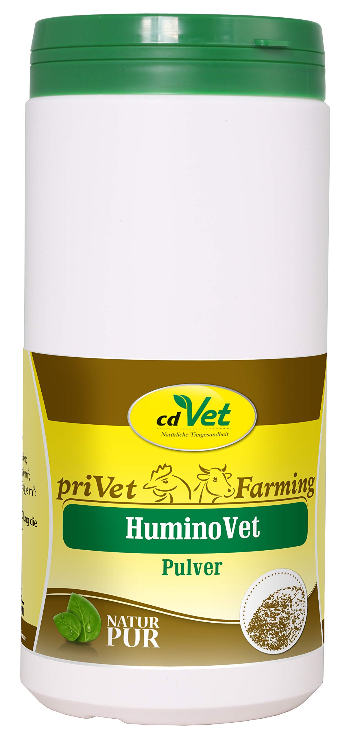 cdVet Naturprodukte privet HuminoVet Powder 1000 g - Farm animals - odor/ammonia binder + composting agent - germ displacement - healthy stable air - destroys parasites - antibiotic restriction -