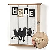 QILICHZ Wood Wall Key Holder,Rustic Key Holder Wall