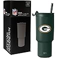 Simple Modern Officially Licensed NFL Green Bay Packers 30 oz Tumbler with Flip Lid and Straws | Insulated Cup Stainless Steel | Gifts for Men Women | Trek Collection | Green Bay Packers
