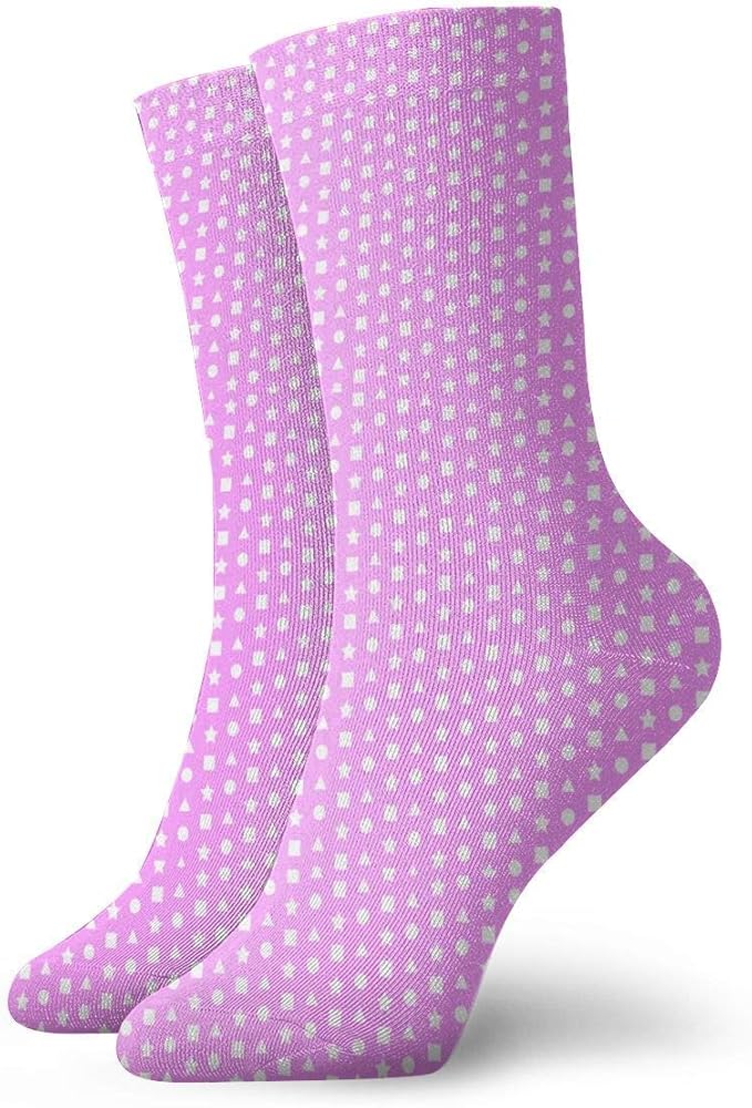 Pink Pattern Socks Men's Women's Athletic Soccer Dress Socks Patterned