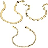 Statement Bracelet Set for Women – 3-Year Color Guarantee – Waterproof, Non-Tarnish, Hypoallergenic, Gold PVD Coated – Stackable Set for Beach, Weddings, Gifts – Includes 3 Bracelets, 7” Length