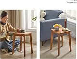 Aibiju Square Wooden Stool Dressing Table Stool Solid Wood 11.4 in Natural view 8