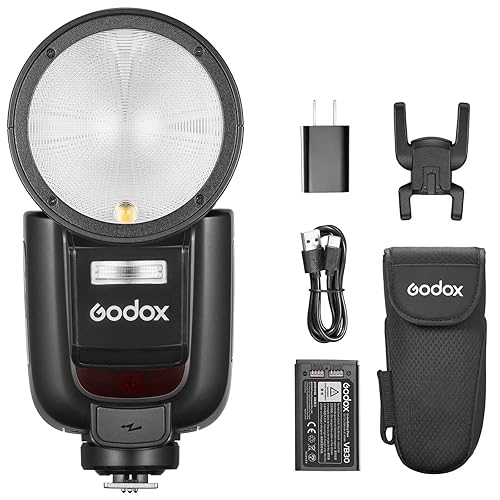 Godox V1Pro-N Round Head Camera Flash Speedlite for Nikon, with