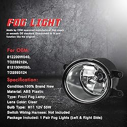 Driving Fog Lights Lamps Replacement for 2011-13