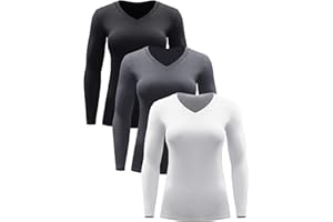 CADMUS Women Long Sleeve Shirt for Workout Dry Fit Yoga t Shirts V-Neck