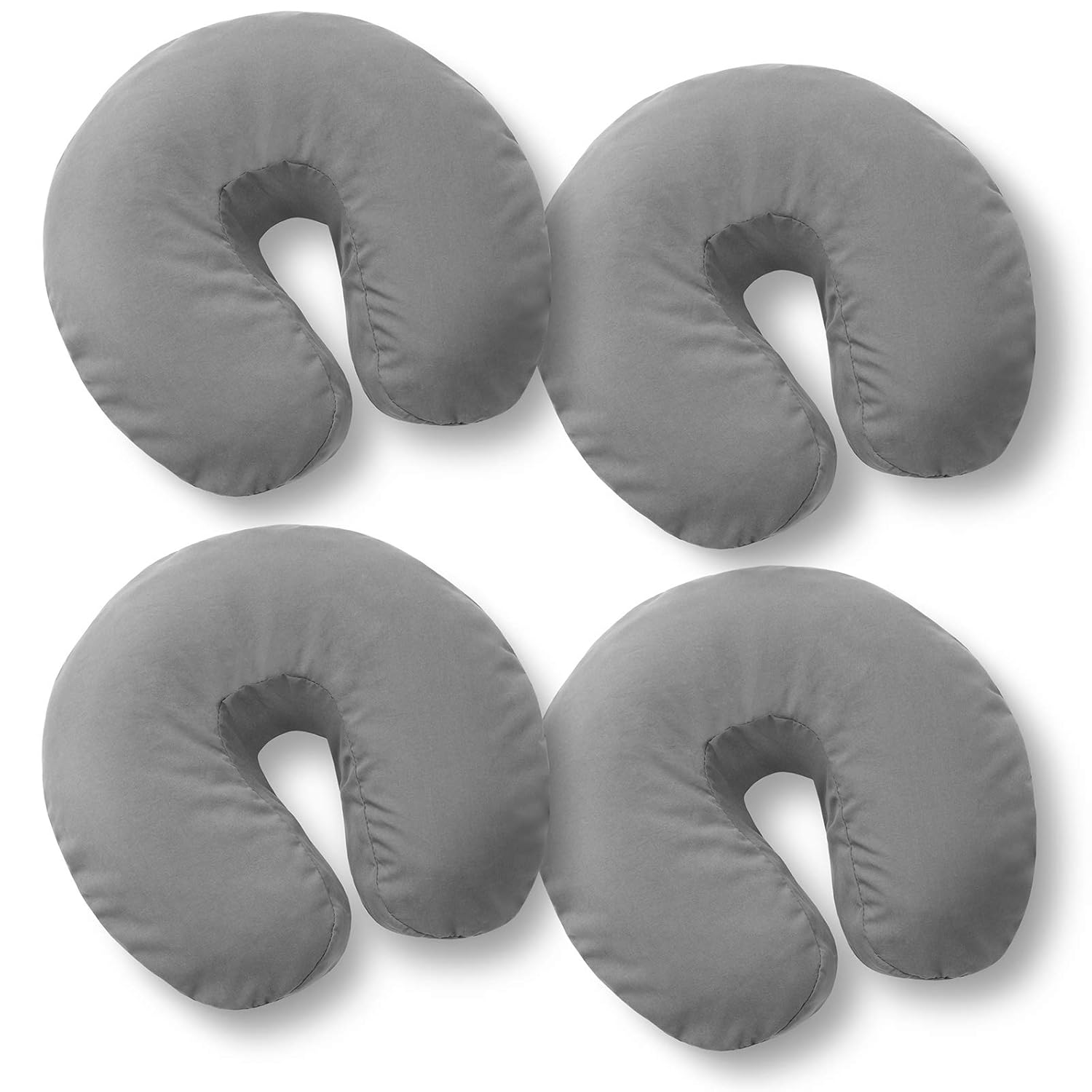 Saloniture 4-Pack Premium Microfiber Face Cradle Covers - Ultra Soft Fitted Massage Table Cradle Cover - Gray : Beauty