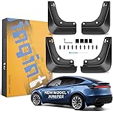 for Tesla Model Y Mud Flaps 2025 2026 [Protect Paint,No Drilling Required] All-Weather Mud Guard Body Kits for New Launch Model Y Juniper 2025 2026 Black