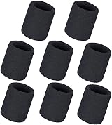 kuou 8 Pcs Sweet Wristbands Thick Cotton Protective Elastic Sports Wrist Sweat view 1