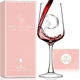 Valentines Day Gifts for Her Women - Personalized Initial Wine Glasses Custom Gift, Galentines Gift Christmas Mothers Day Birthday Gifts for Women Her Mom Wife Best Friend Sister (D)