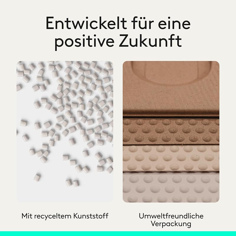Lift Vertikale Ergonomische Maus, Kabellos, Bluetooth oder Logi Bolt USB-Empfänger, Leise Klicks, 4 Tasten, Kompatibel mit Windows/macOS/iPadOS, Laptop, PC - Sand