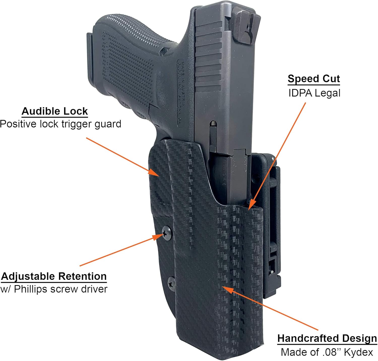 IPSC USPSA IDPA 3Gun 9mm .45 Pistol Mag Pouch Holster Left Right Hand