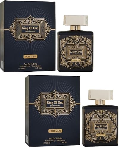 Modaleo King Of Oud Eau De Parfum for Men Natural Spray 2x100ml EDP