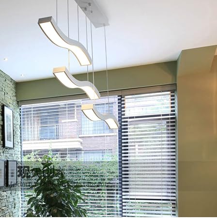 Dimmbar Led Pendelleuchte Modern Wellenoptik Design Pendellampe 42w Zeitgenossische Dekorative Deckenlampe Esstischlampe Hangelampe Fur Esszimmer Acryl Lampenschirm Dimmen Ohne Dimmer Moglich Amazon De Kuche Haushalt