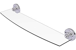 Allied Brass R-33/24-PC R 33 Regal Collection Inch Glass Shelf, 24 Inch, Polished Chrome