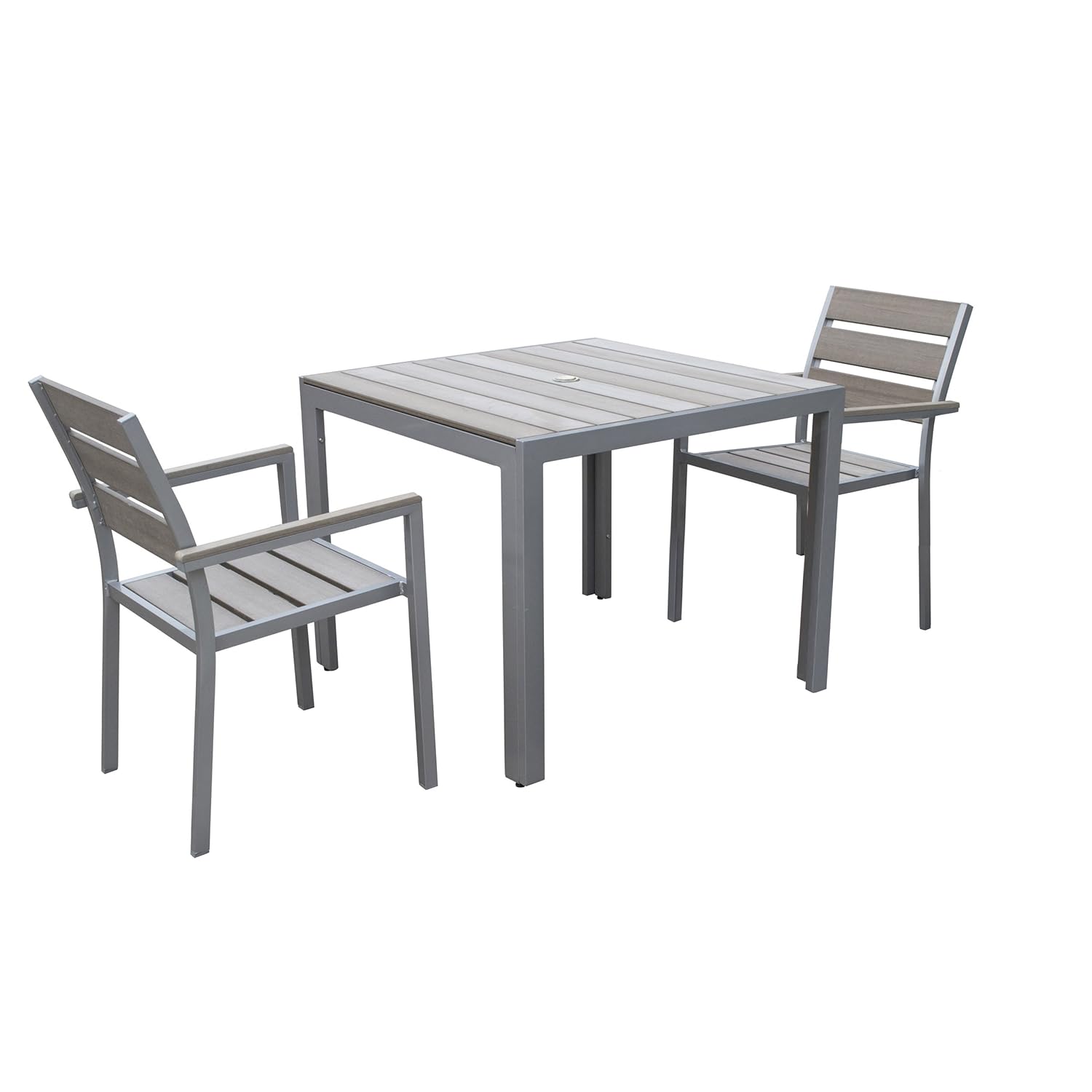 Best Corliving Gallant Sun Bleached Grey Square Outdoor Dining Table