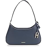 Halston Womens Heidi Signature Logo Top Zip Shoulder