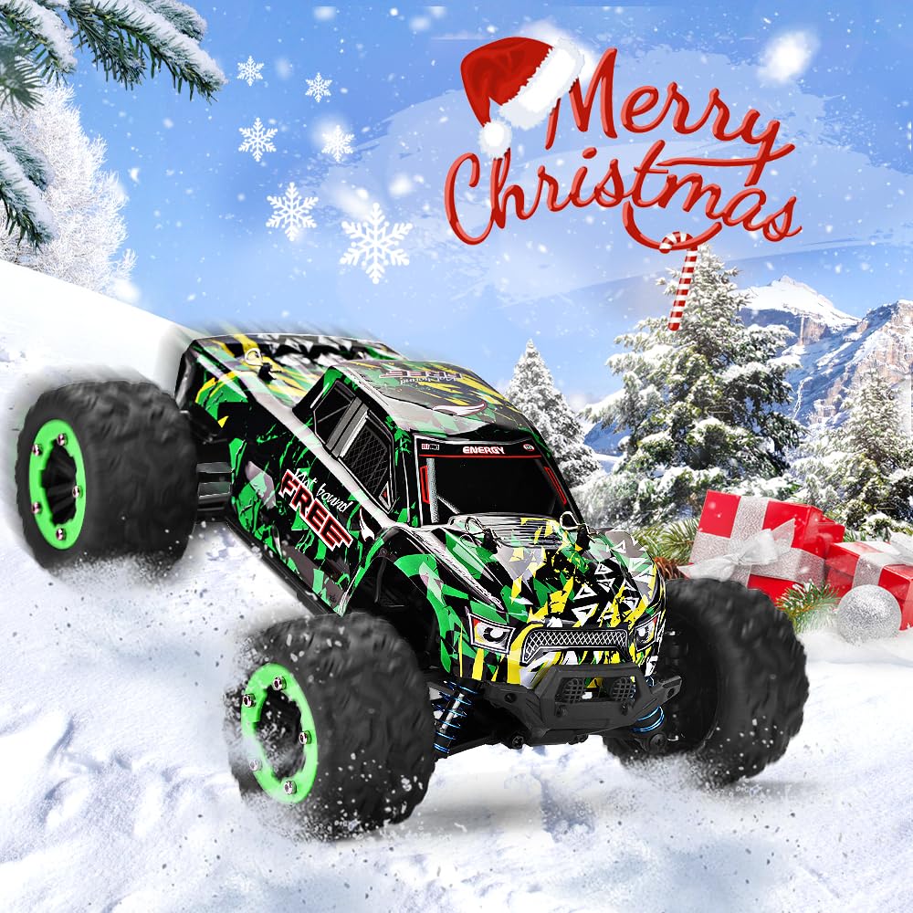 WIAORCHI 1:18 Scale 2.4Ghz All-Terrain RC Cars, 40KM/H High Speed 4WD Remote Control Car for Adults Kids, Waterproof Off -Road RC Monster Trucks with 2 Batteries for 40Min Play, RC Toys Gifts for Boys