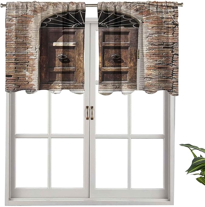 Hiiiman Cenefa moderna para ventana, ventana de aspecto antiguo