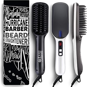 Amazon Com Hurricane Barber Beard Hair Straightener Brush For