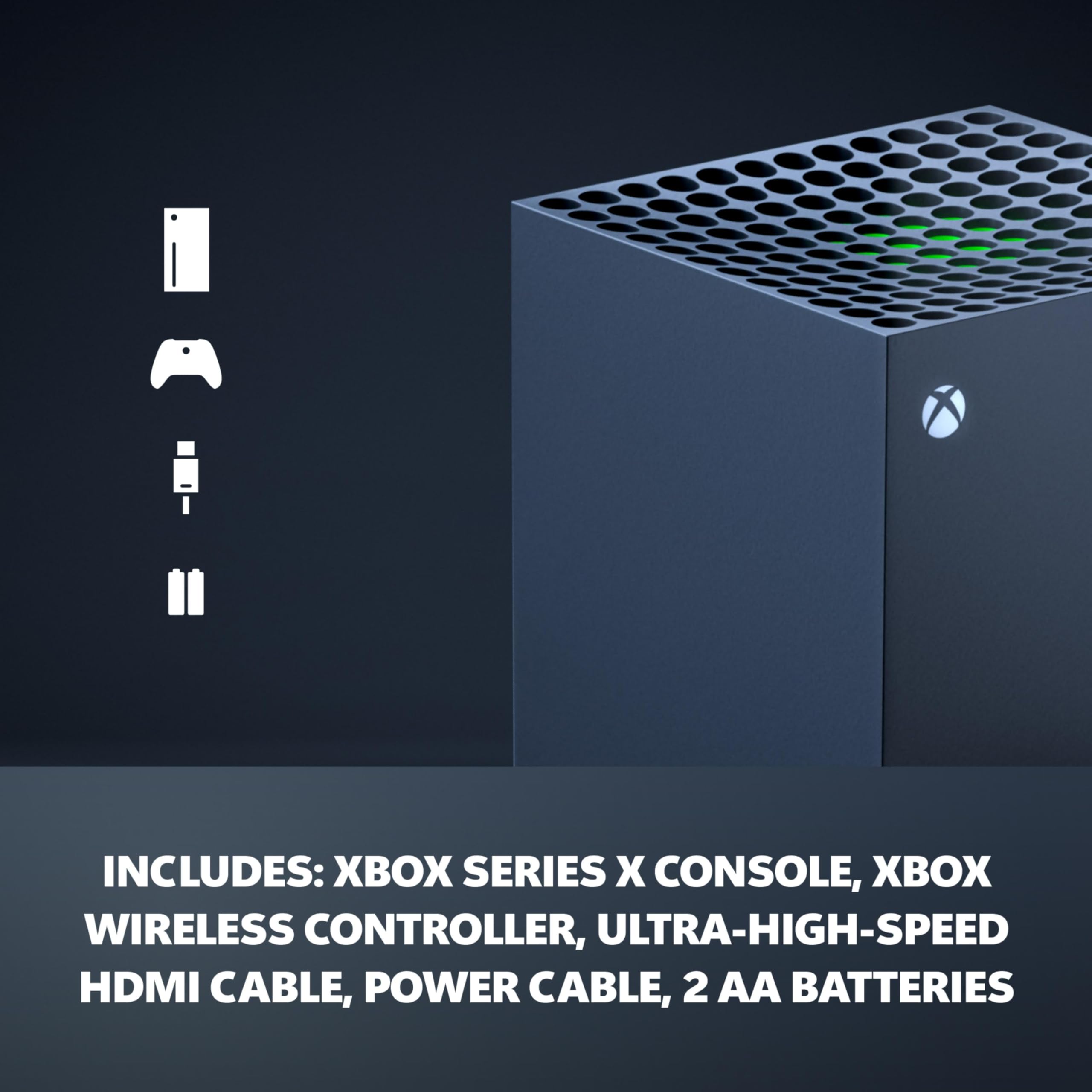 Xbox Series X - Consola de juegos - SSD de 1TB - Incluye controlador inalámbrico - Juegos 4K - 120FPS - Negro carbón